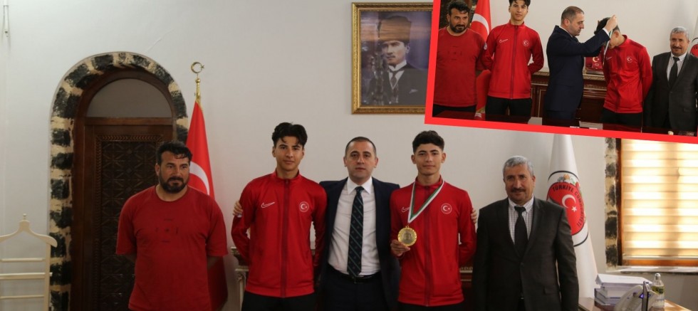 Altın Madalya Kazanan Bisikletçiden Kaymakam Aydemir’e Ziyaret