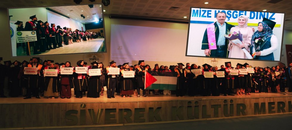 Siverek’te Mezuniyet Coşkusuna Filistin Damgası
