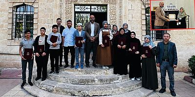 Eğitimini tamamlayan Hafızlar Belgelerini aldı