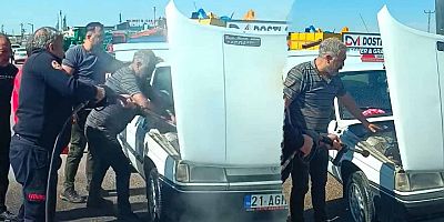 Seyir Halindeki Otomobil Alev Aldı