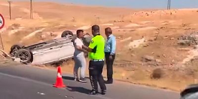 Suruç’ta Otomobil Şarampole Yuvarlandı: 1 Yaralı
